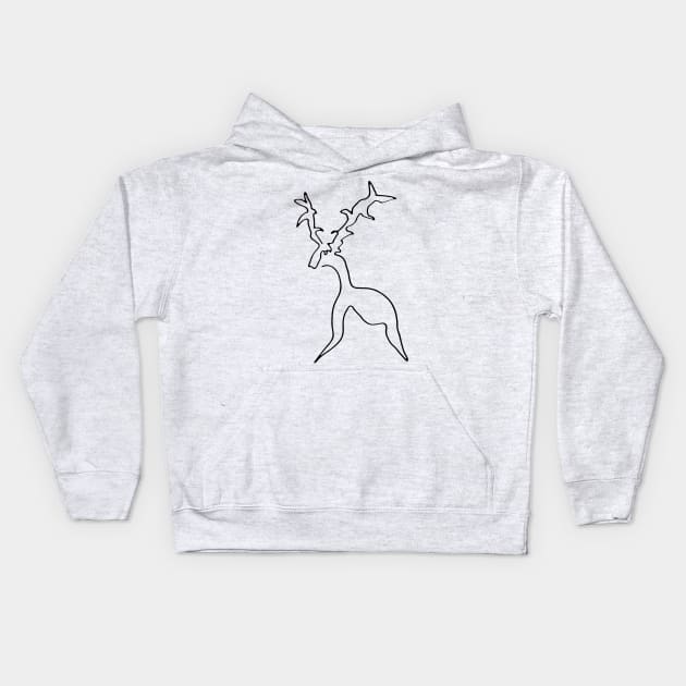 Oh Deer, my heart intelligence - Oneliner Kids Hoodie by Motiondust